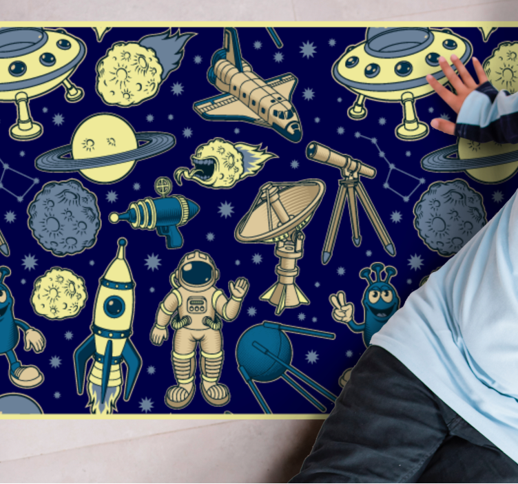 Celestial Journey Idea vinyl rug - TenStickers