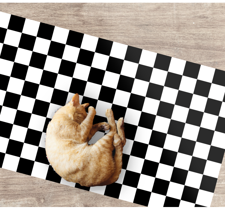 Chess board geometric rugs - TenStickers