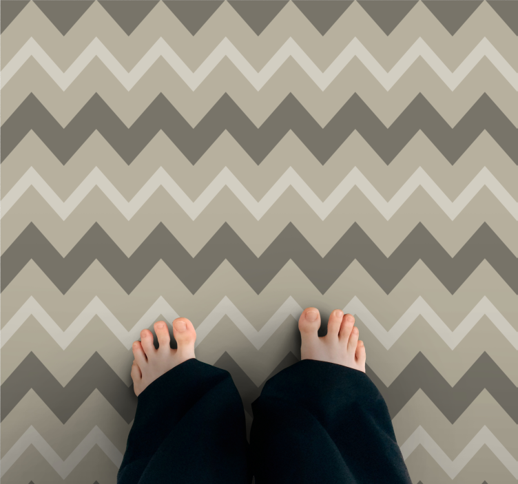Chevron Stripe Motifs stripes vinyl rug - TenStickers