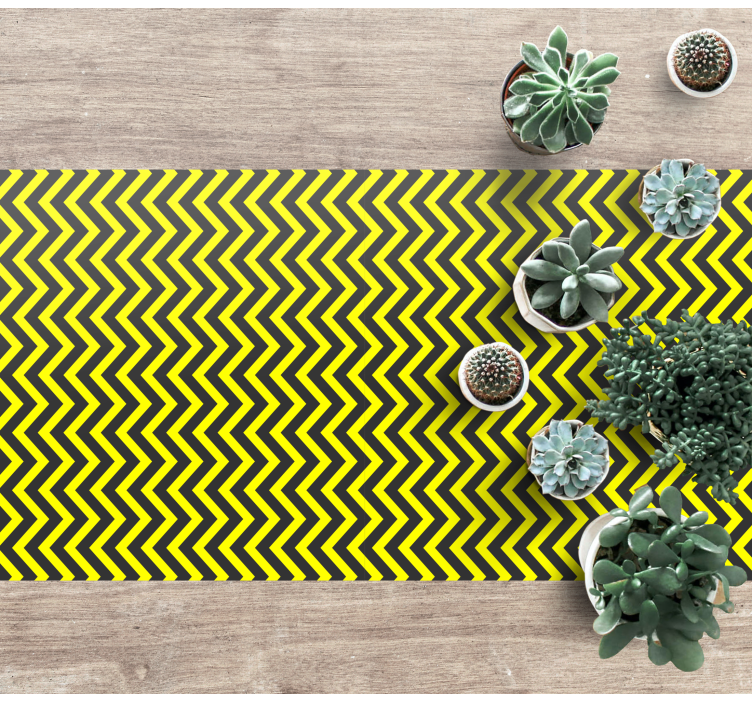 Chevron Wave Pattern geometric vinyl rug - TenStickers