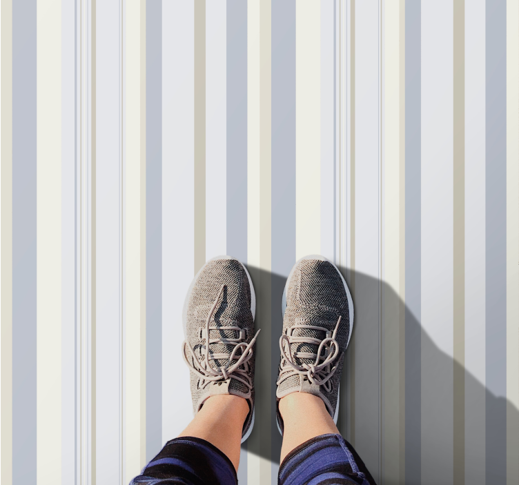 Chic Striped Motif stripes vinyl rug - TenStickers