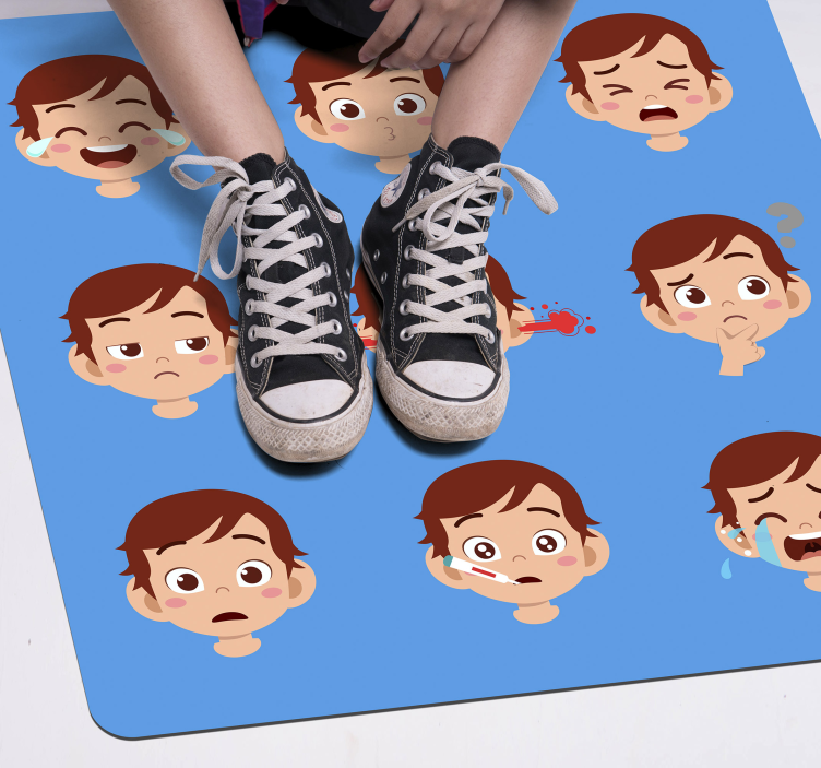 Children emotion kids vinyl rug - TenStickers