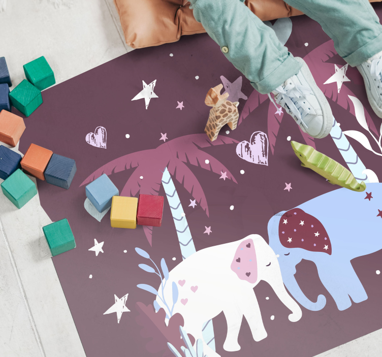 Children's Safari kids vinyl rug - TenStickers