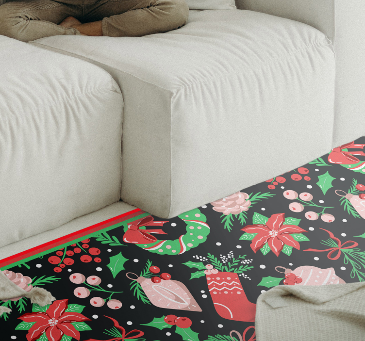 Christmas theme Christmas vinyl rug - TenStickers