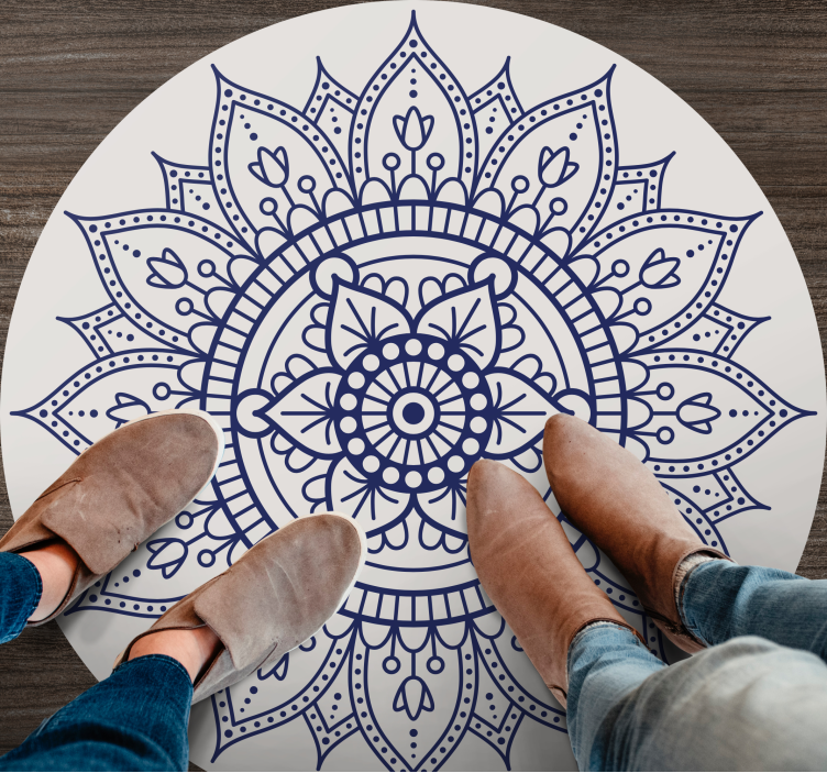 Circular Mandala Floor Decor living room rug - TenStickers