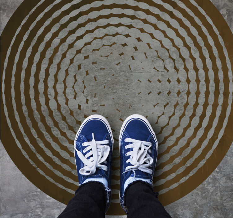 Circular trunk pattern wood vinyl rug - TenStickers