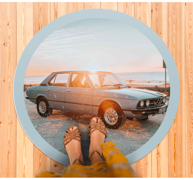 Classic Car Adventure vinyl rug - TenStickers