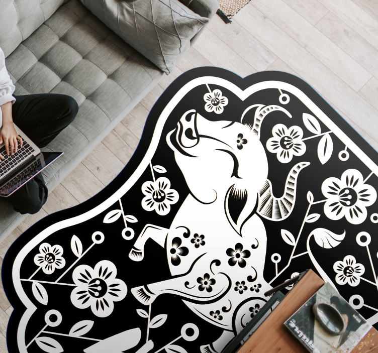 Classic cow animal print vinyl rug - TenStickers