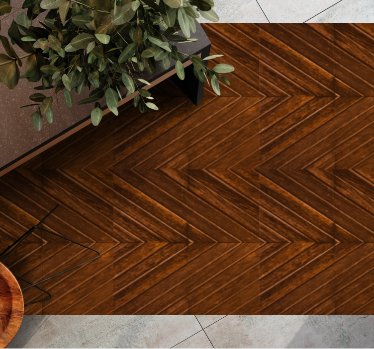 Classic Herringbone Pattern vinyl wood flooring - TenStickers