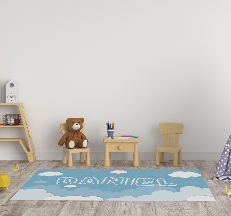 Cloudy Sky Personalization bedroom rug - TenStickers