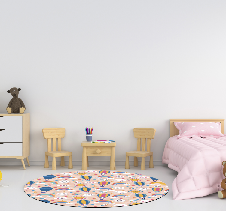 Colorful Balloon Pattern kids rug - TenStickers