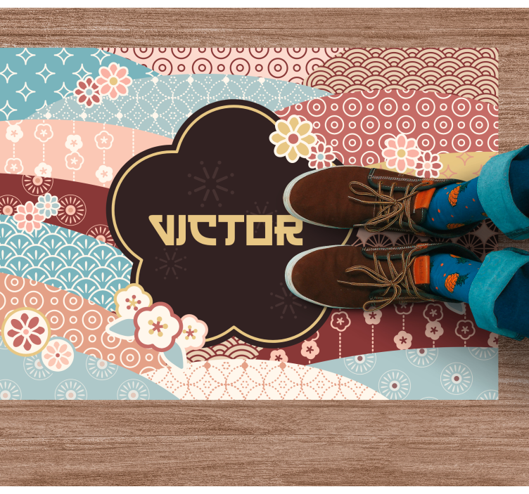 Colorful Pattern custom vinyl rug - TenStickers