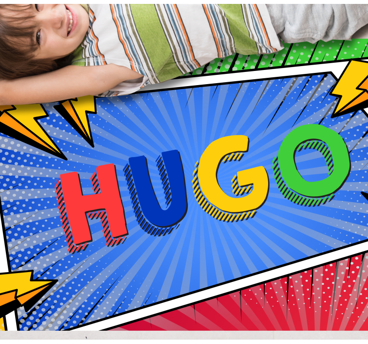 Colorful name with lightings vinyl rug - TenStickers