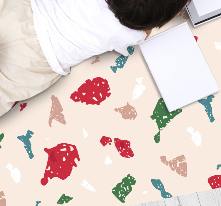 Colorful terrazzo design vinyl rug - TenStickers