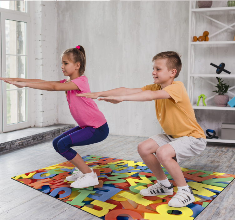 Incredible colorful vinyl alphabet rug - TenStickers