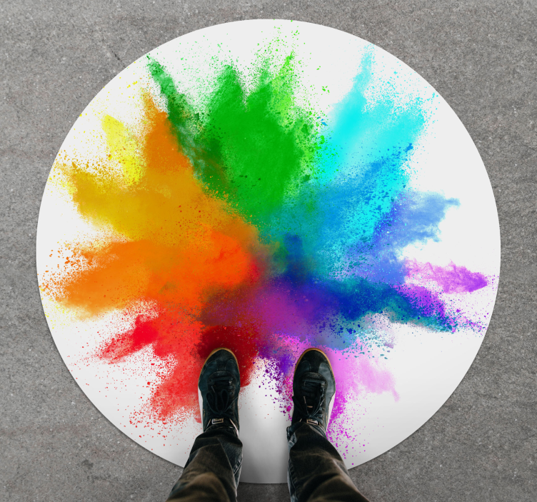 Colour explosion modern vinyl rug - TenStickers
