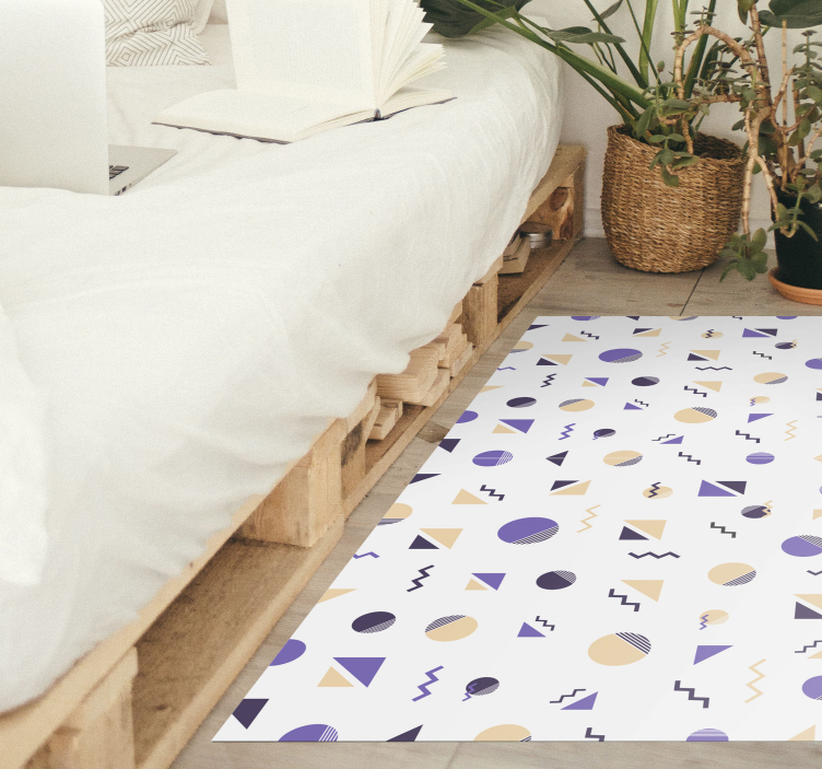 Coloured geometric shapes geometric rugs - TenStickers