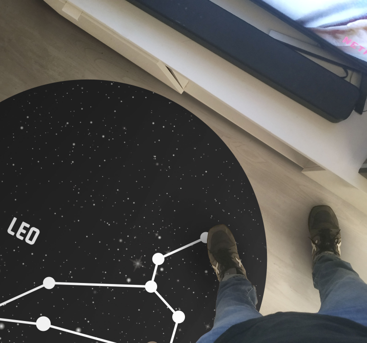 Constellation Astronomy star vinyl rug - TenStickers