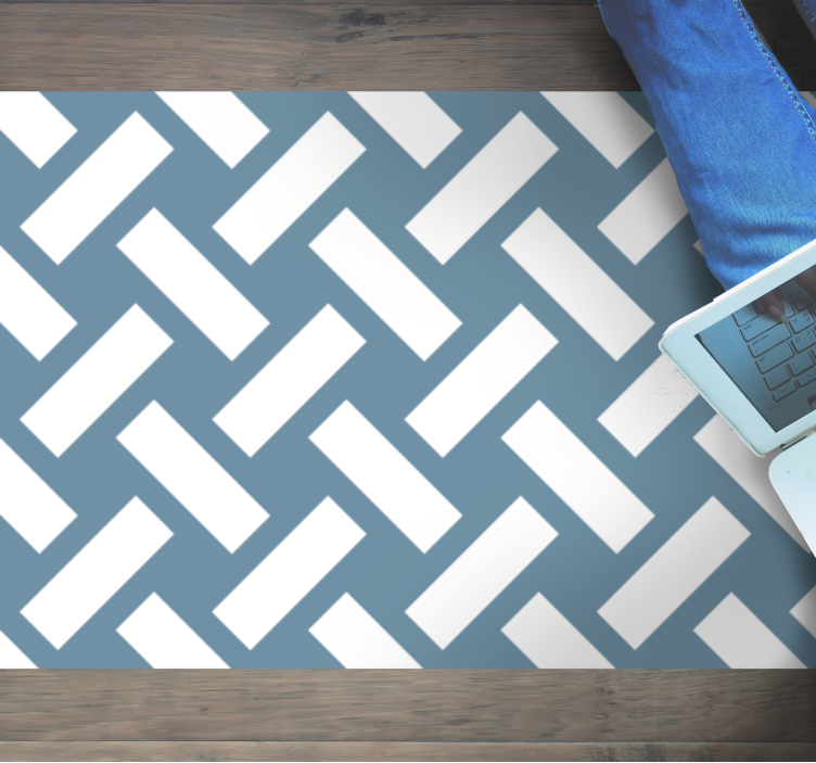 Contrasting Chevron geometric rugs - TenStickers
