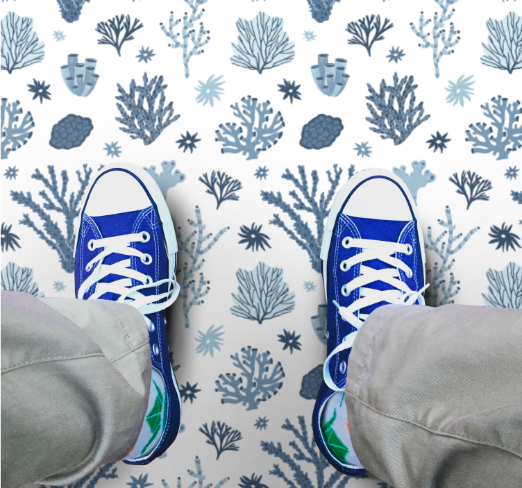 Coral Reef Pattern nature vinyl rug - TenStickers