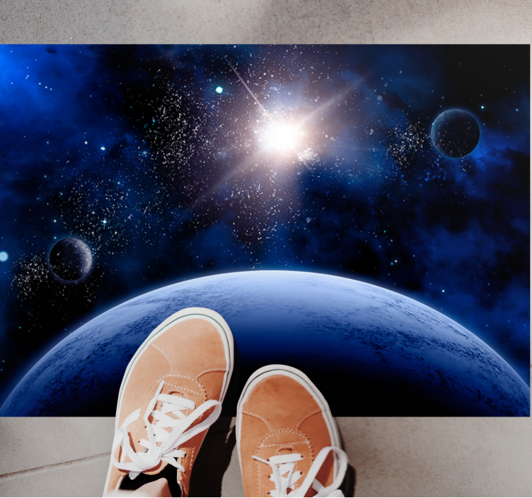 Cosmic starry scene vinyl rug - TenStickers