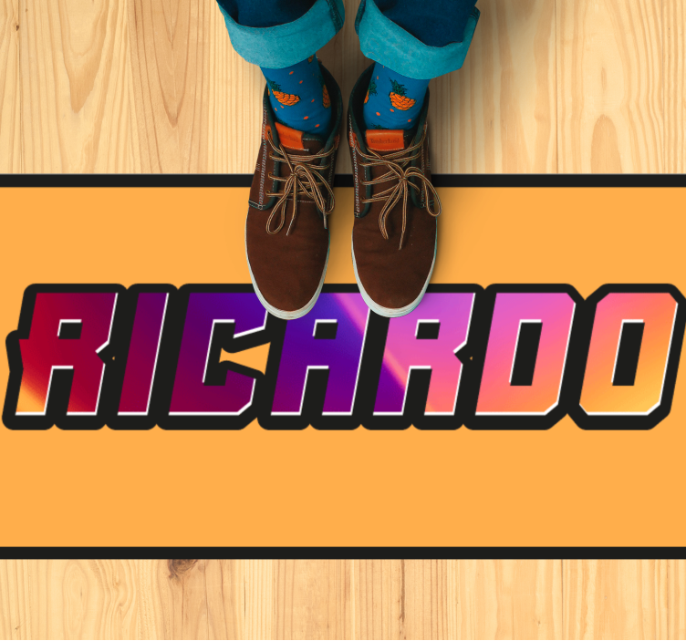 Custom textured name teenager vinyl rug - TenStickers