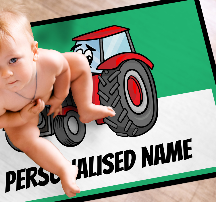 Custom Tractor Graphic custom vinyl rug - TenStickers