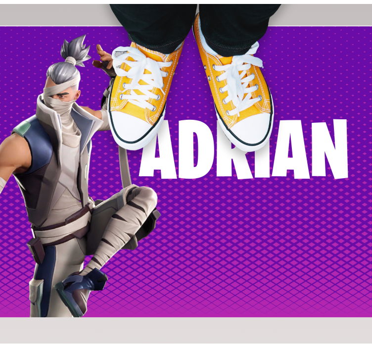 Personalised gaming character teenager vinyl rug - TenStickers