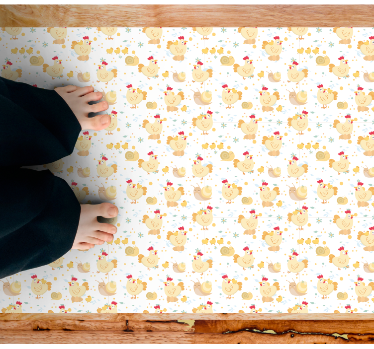 Cute Chick Motif kids vinyl rug - TenStickers