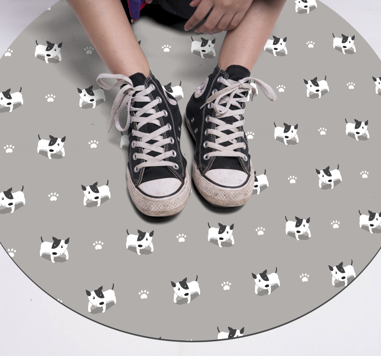 Cute puppy pattern animal vinyl rug - TenStickers