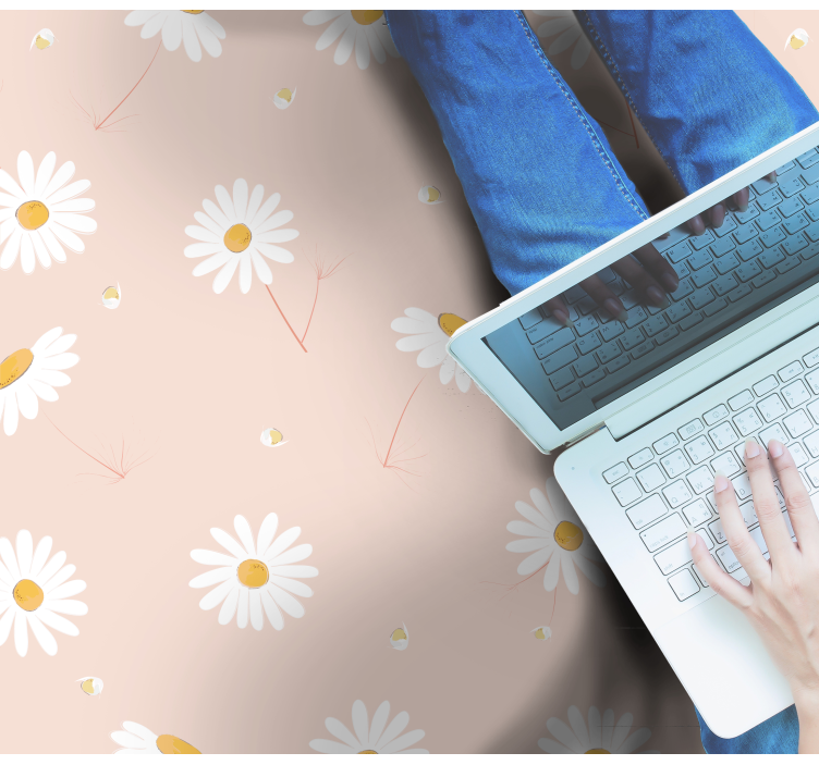 Daisy Floral Arrangement flower vinyl rug - TenStickers