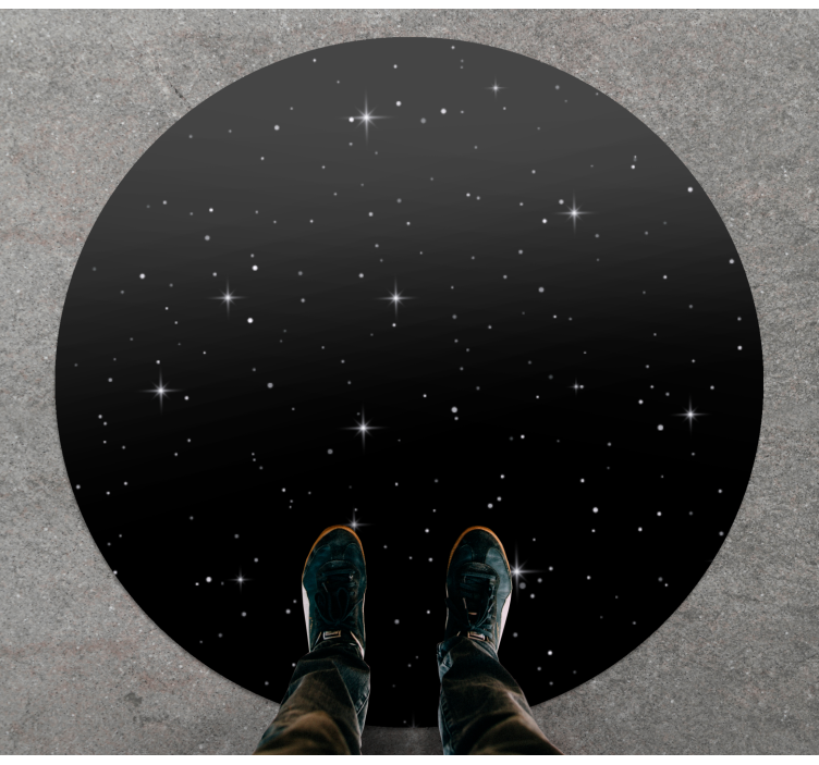 Dark universe with stars nature vinyl rug - TenStickers