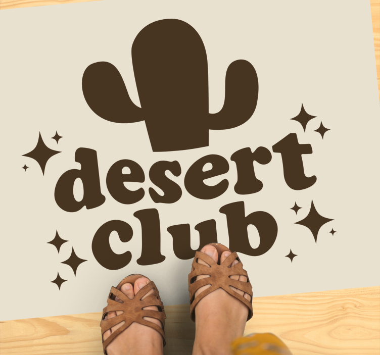 Desert club theme custom vinyl rug - TenStickers