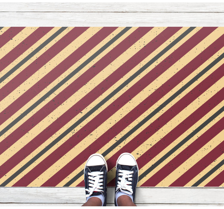 Diagonal abstract pattern stripes vinyl rug - TenStickers