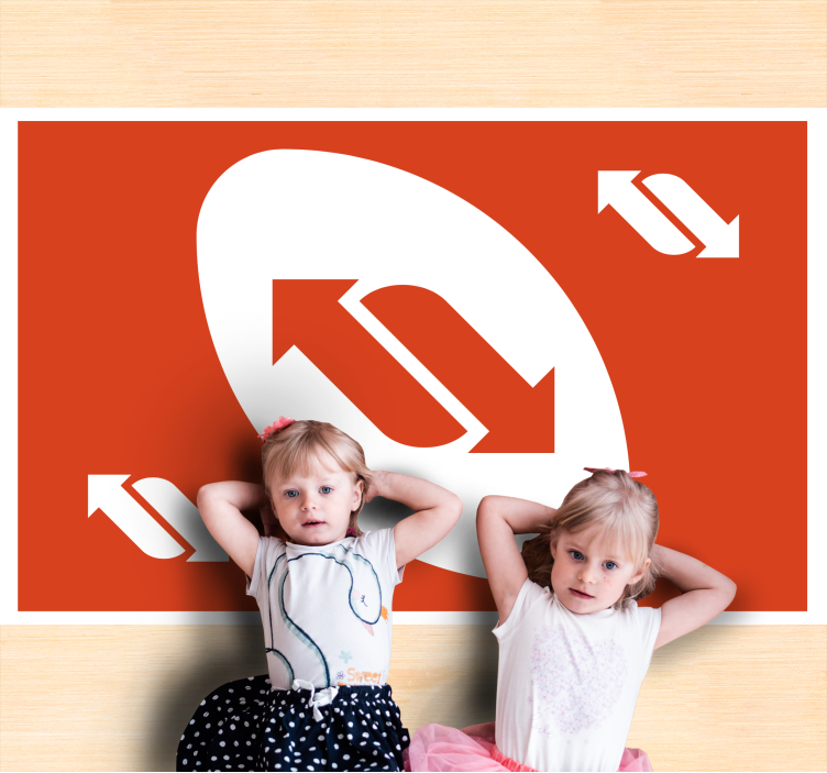 Directional movement gaming vinyl rug - TenStickers