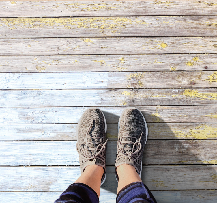 Distressed Plank Surface wood vinyl rug - TenStickers