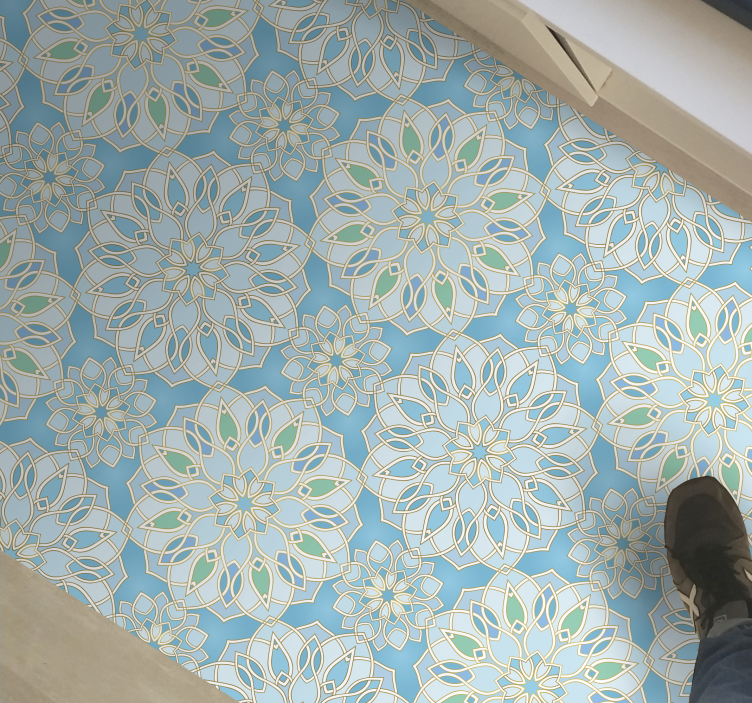 Dreamy stained glass tile carpet - TenStickers