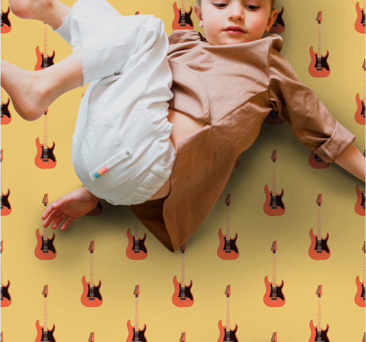 Electric Guitar Focal teenager vinyl rug - TenStickers