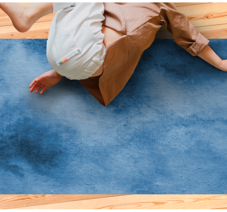 Elegant blue texture watercolor rectangular rug - TenStickers