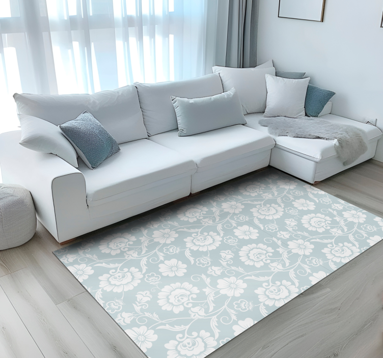 Elegant Floral Pattern floral rug - TenStickers