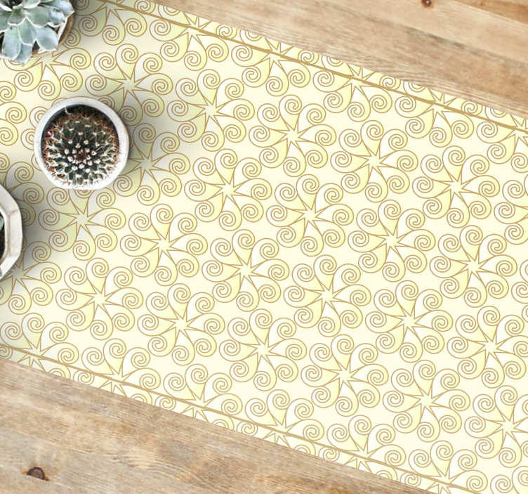 Elegant floral retro pattern vinyl rug - TenStickers
