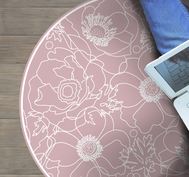 elegant pink painting texture carpet - TenStickers