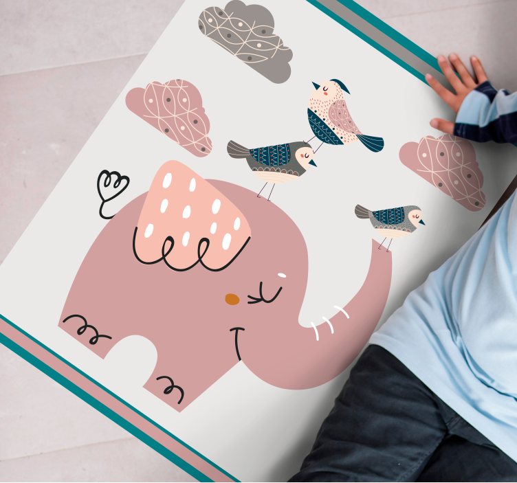 Elephant Playtime playroom rug - TenStickers