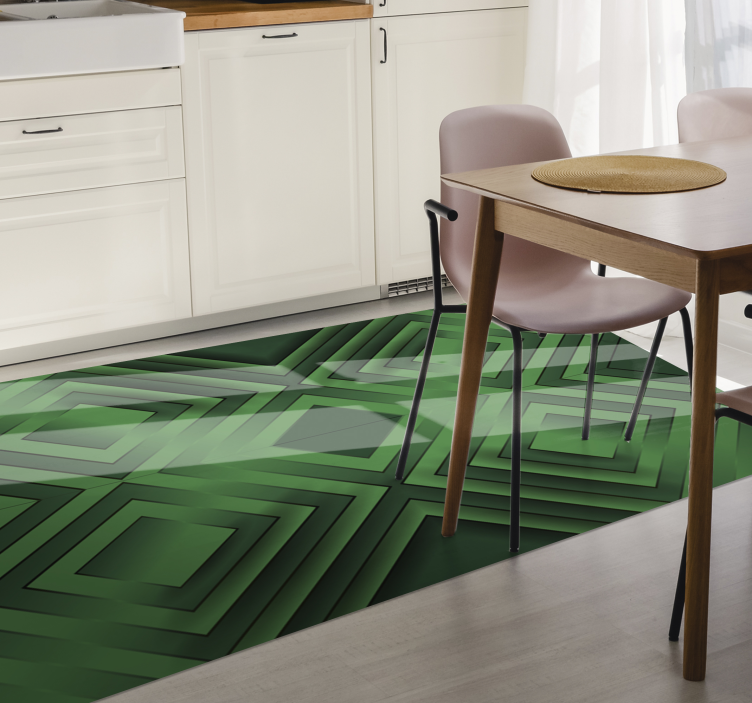Rhombuses pattern geometric vinyl rug - TenStickers