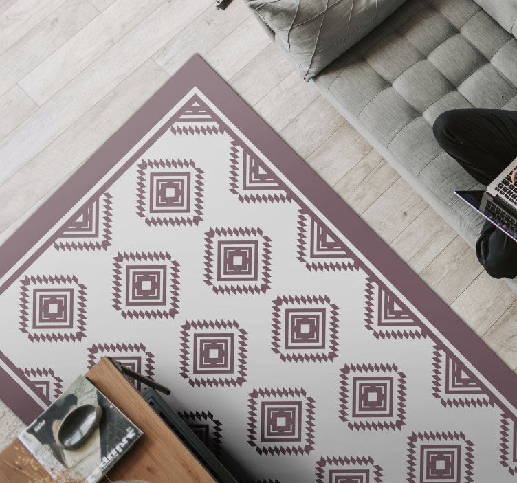 Ethnic Patterned Design ethnic vinyl rug - TenStickers