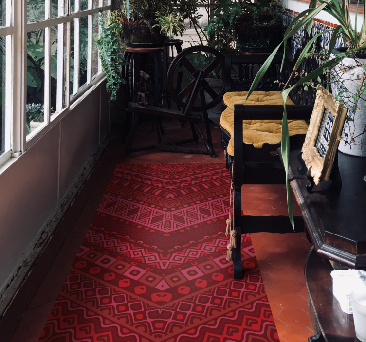 Ethnic Patterned Pathway ethnic vinyl rug - TenStickers