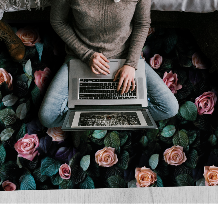 Floral Botanic Imagery carpet roses - TenStickers