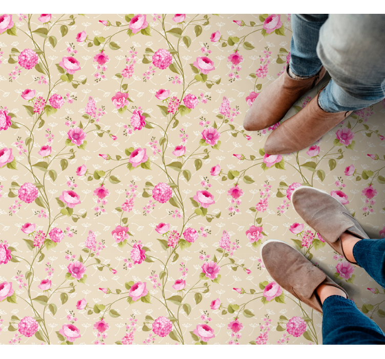 Floral Patterned Surface carpet roses - TenStickers