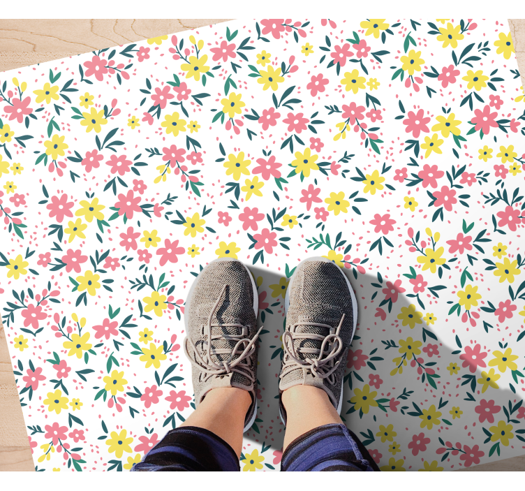 Floral Spring Canvas carpet roses - TenStickers