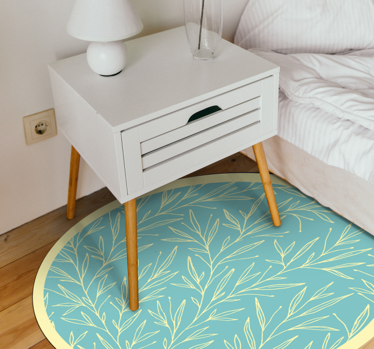 Flower in lines floral rug - TenStickers